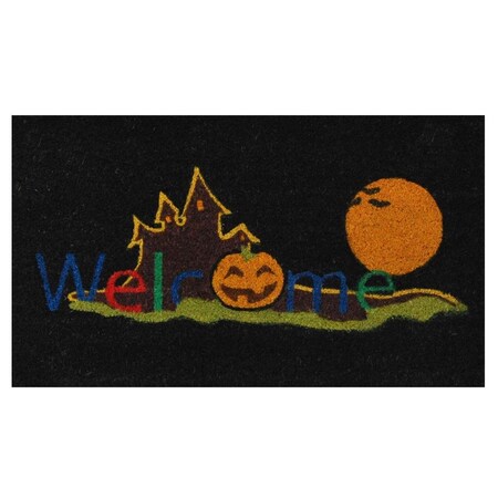 Configuracion 17 x 29 in. Halloween Welcome Rectangular Doormat Multi Color CO3361370